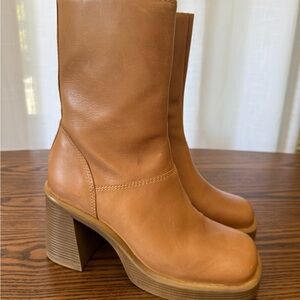 Tan Leather Women's Boots